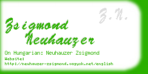 zsigmond neuhauzer business card